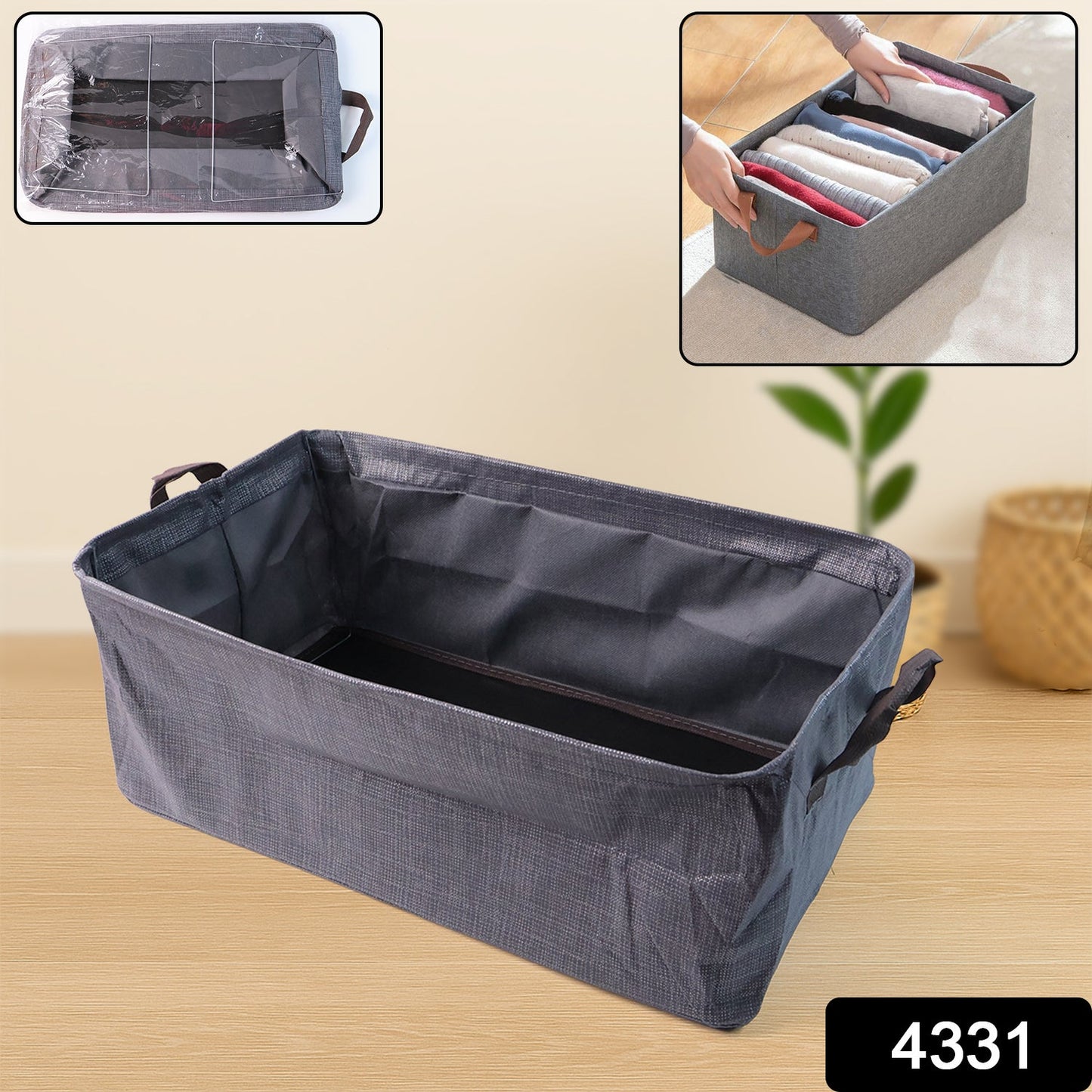 Premium Foldable Cloth Storage Organizer Bags, - Foldable - Best Quality & Value