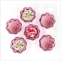 6pc Diamond shape ice cream bowl set