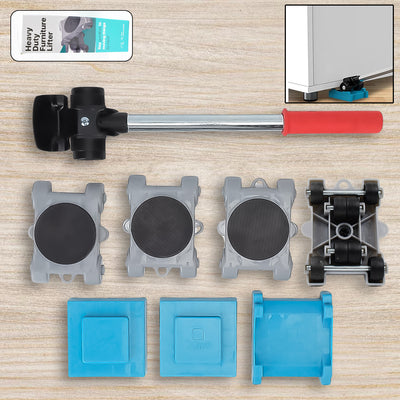 8-Piece Furniture Moving Tool Set - Lifter, Dolly & Sliders