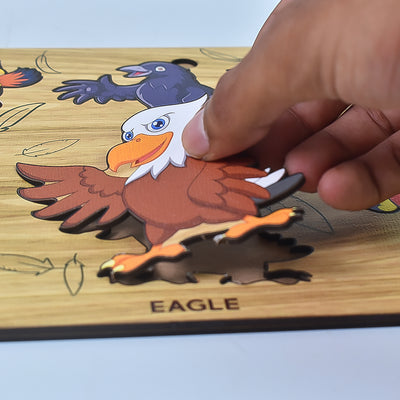 Wooden Bird Puzzle - Educational Learning Board for Toddlers - second image