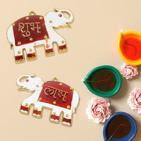 Premium Shubh Labh Elephant Decorative Home - Premium Quality - Best Quality & Value