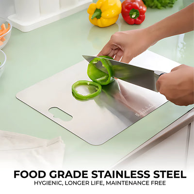 Stainless Steel Cutting Board with Scale - 31x20 cm