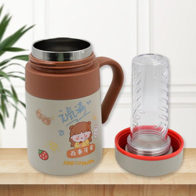 Stainless Steel Mug  Bottle Vacuum Insulated Cup With Handle  Small Cup (550 Ml) - second image
