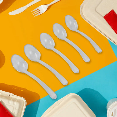 Rotating Spice Jars Vertical Rotatable Seasoning Box 5 Section  Tier With 5 Spoon (1 Set) - second image