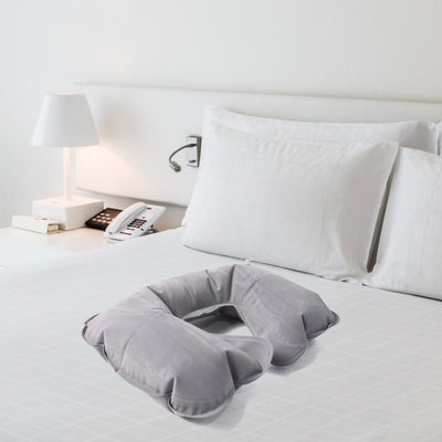 8540 Inflatable  Foldable Pillow U Shape Air Cushion Travel Pillow Travel Business Trip Neck Pillow For Long Trips Ideal For Men  Women Portable And Perfect For Backpacking Car Camping And Even Airplane Travel - second image