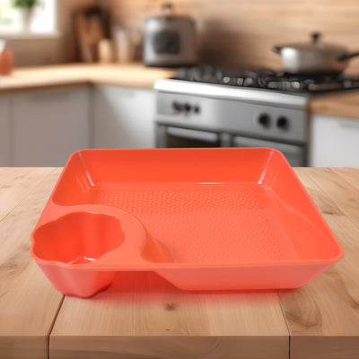 Plastic Plates With Dipping Saucer  Round Dip Part (1 Pc  1816 Cm  1 Pc) - second image