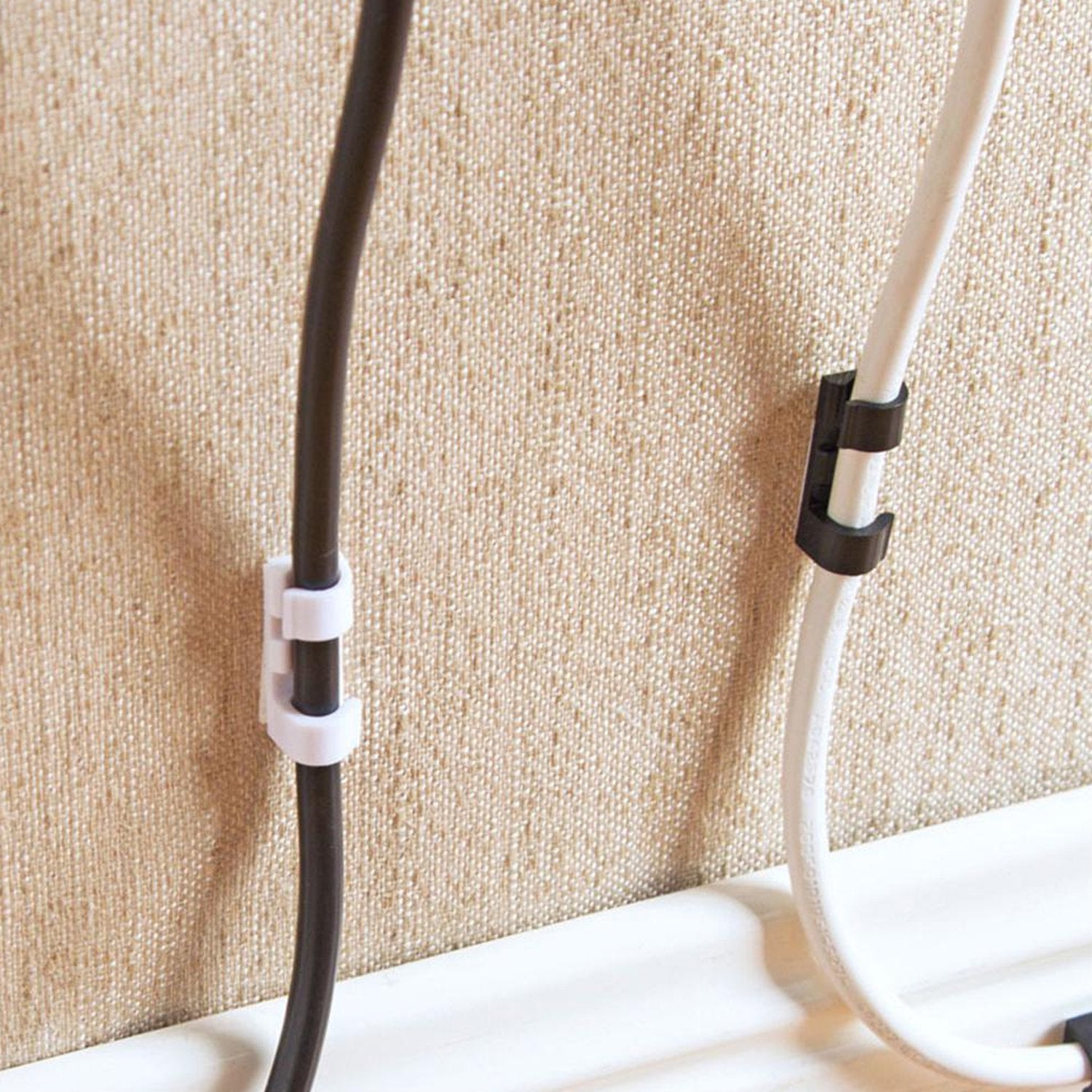 Self Adhesive Cable Clips Wire Manage Holder Sticky Mount-round Plastic Cable Cord - LootFaat