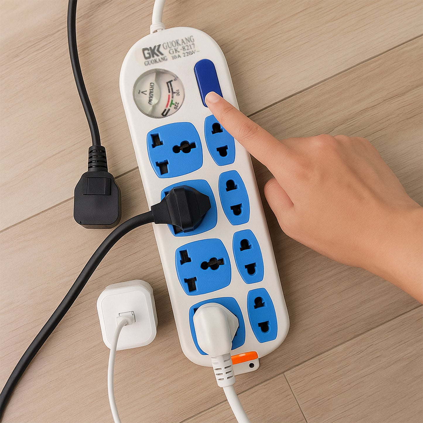 8 Socket Heavy Duty Extension Board with 10 Meter Cable