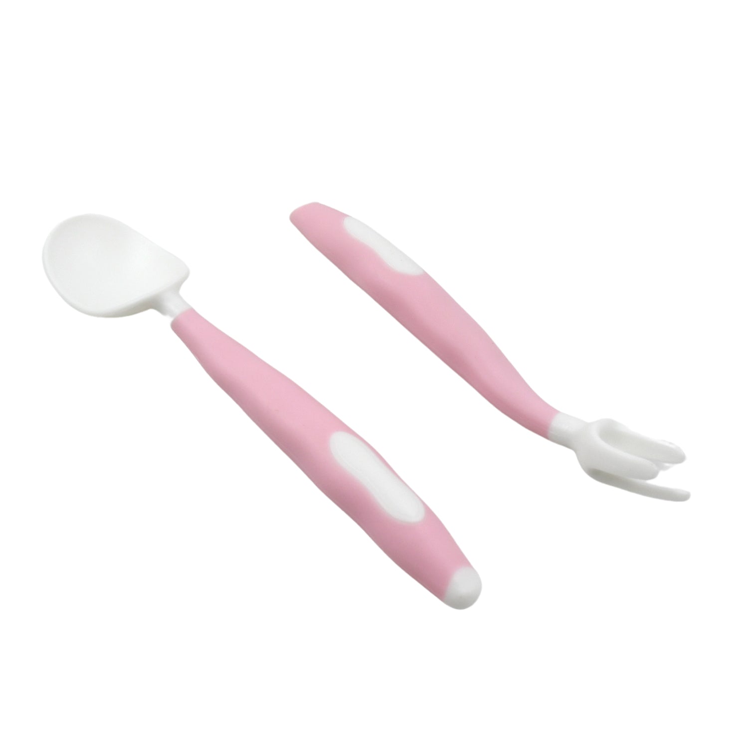 Silicone Bendable Kids Feeding Spoons And Forks Toddler Utensils With Travel Case Baby Spoon And Fork Set For Self-feeding Learning Bendable Handle For Kid Children Toddlers (2 Pc Set) - LootFaat
