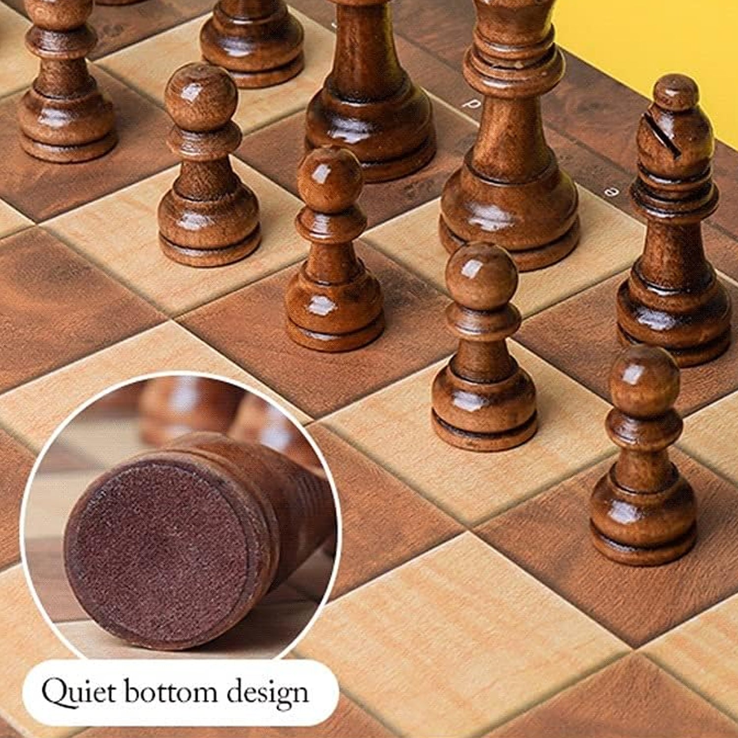 Foldable Wooden Chess Board Set (30  30 Cm  1 Set) - LootFaat