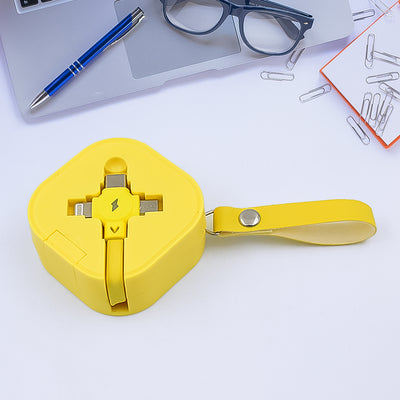 3 In 1 Charger Cable Retractable Type Compatible With Smartphones (1 Pc) - second image