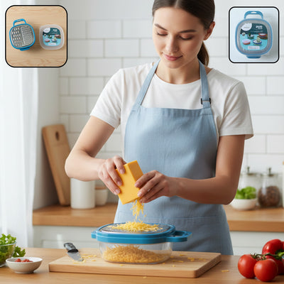 Konvex Duo Grater With Container And Lid (1 Pc)