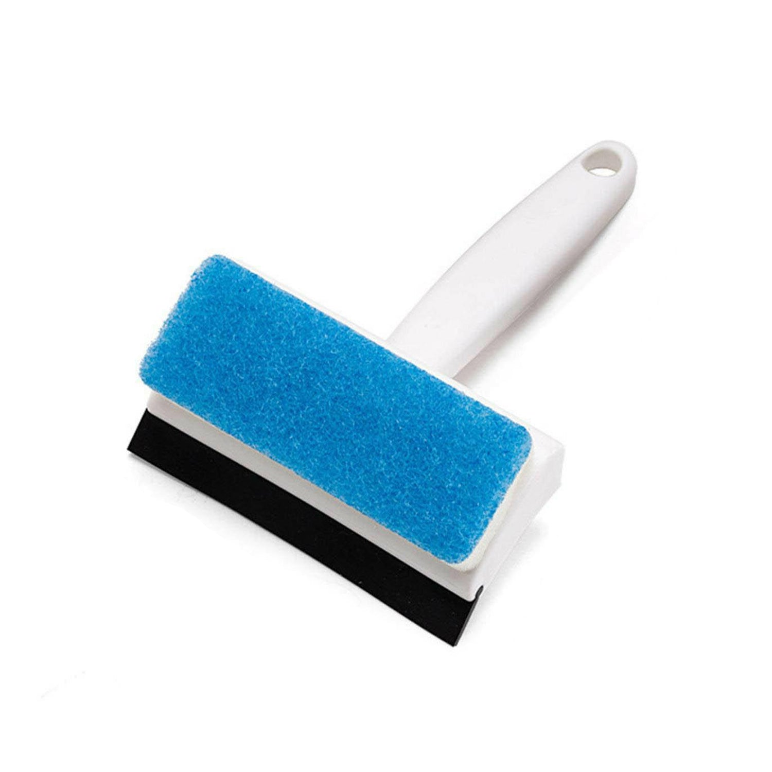 2 In 1 Glass Wiper Cleaning Brush Mirror Grout Tile Cleaner Washing Pot Brush Double-sided Glass Wipe Bathroom Wiper Window Glass Wiper - LootFaat