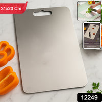 Stainless Steel Cutting Board with Scale - 31x20 cm