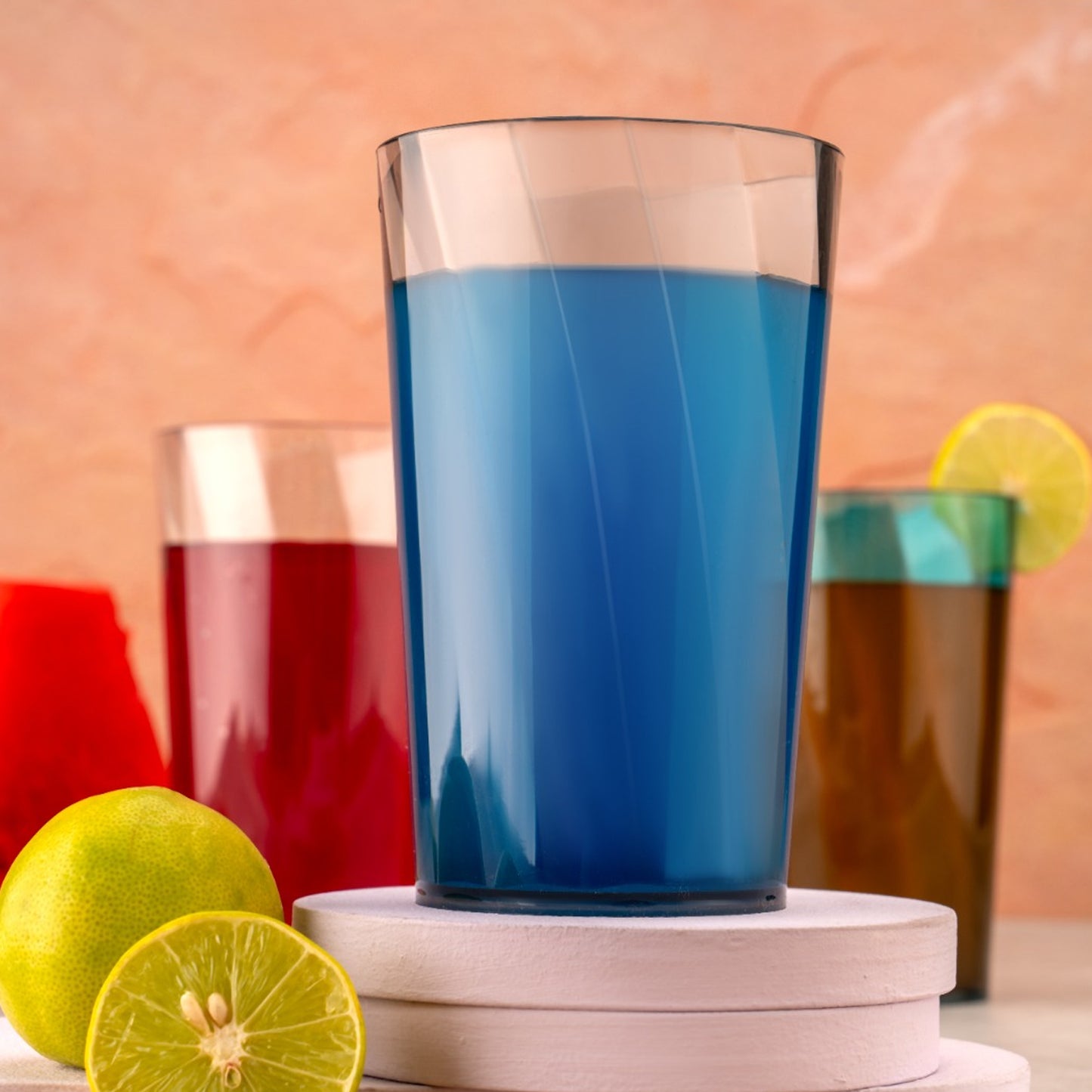 Premium Juice And Water Glasses Set Of 6 Transparent 300ml Drinking Water Glasses Stylish  Crystal Square Highball Glasses For Water Juice  Cocktails Glass Set Of 6 For Water - LootFaat