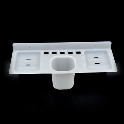 4 In 1 Plastic Soap Dish And Plastic Soap Dish Tray Used In Bathroom And Kitchen Purposes. - second image