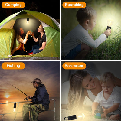 Rechargeable Camping Lights For Tents Led Camping Tent Lantern 3 Lighting Modes Tent Lamp Portable Emergency Camping Lights With Clip Hook For Camping Hiking Fishing Backpacking (1 Pc) - second image
