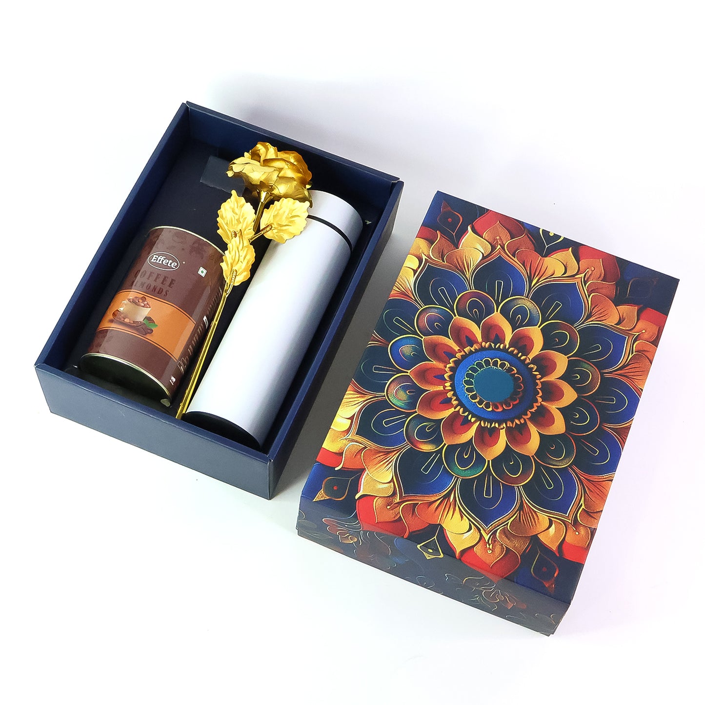 Coffee Almonds Gift Set - Golden Rose & Bottle (3pcs)