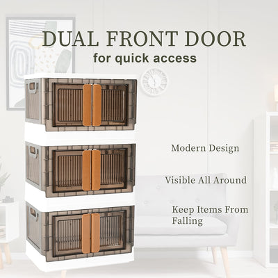 Plastic Folding Wardrobe Storage Organizer (1 Layer  1 Pc) - second image