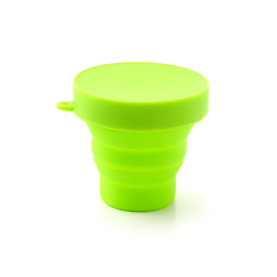 Foldable Silicone Travel Mug with Lid - Collapsible Camping Cup - second image