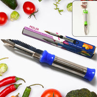 8218 2in1 Multi-purpose Stainless Steel Peeler With Hanging Ring For Vegetables Potato Peeler Carrot Grated Suitable For Peeling And Shredding Fruit And Vegetables Kitchen Accessories Piller (1 Pc)