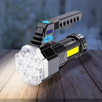 Portable Flashlight  Torch  Cob 7led Hand Light Usb Rechargeable Light With Side Light (1 Pc) - LootFaat