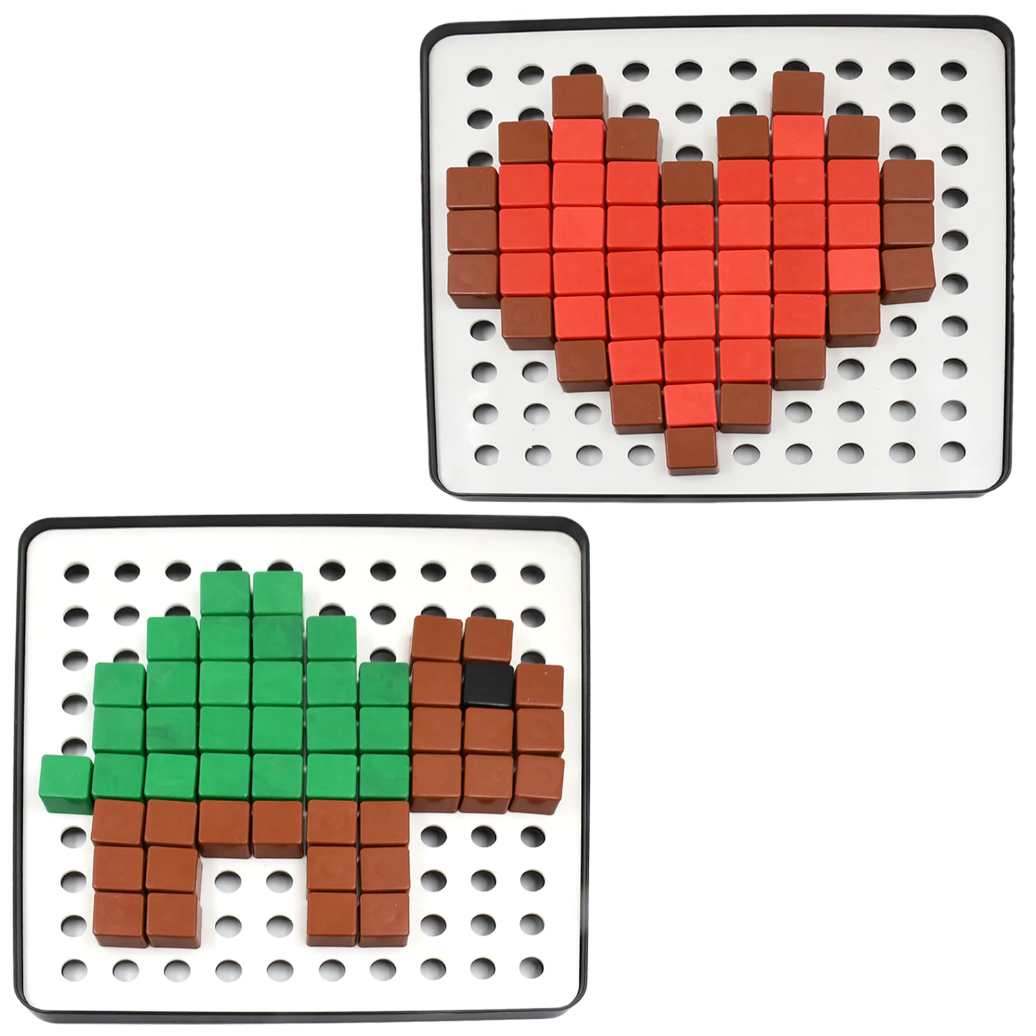 Pixel Cubes Toy For Children Early Education Pixel Game Educational Board Games Board Birthday Gift For Kids Learning Math Toy Brain Games Math Puzzle (Approx 180 Cubes With Pixel Board  Book) - LootFaat