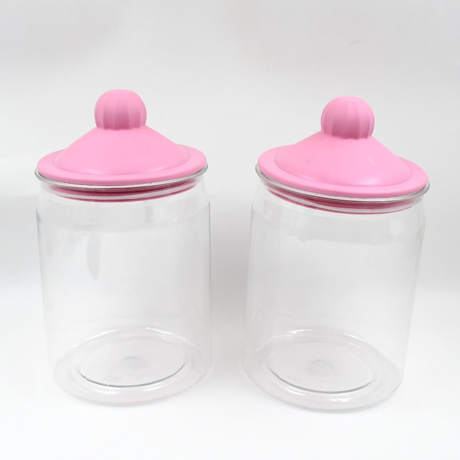 Transparent Kitchen Plastic Container Jar Set (2 Pcs Set  1100 Ml Approx) - LootFaat
