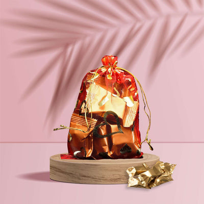 Net Fabric Drawstring Pouch For Dry Fruits Packing Organza Shagun Potli Baba Wedding Party Favor Gift Bags - second image