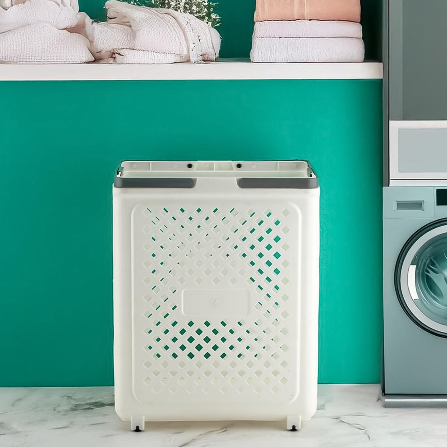Large Foldable Laundry Basket With Wheels
