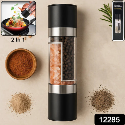 2-in-1 Stainless Steel Salt & Pepper Grinder