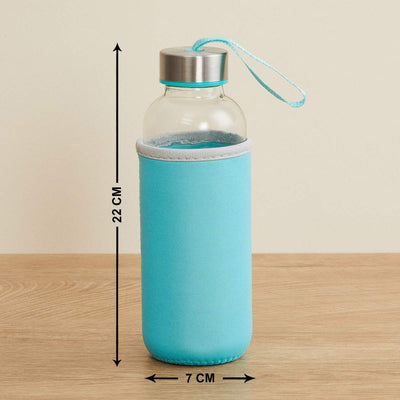 1199 Glass Water Bottle (500 Ml) With Cover - second image