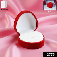 Premium Heart-shaped Velvet Jewellery Ring Box (1 Pc)