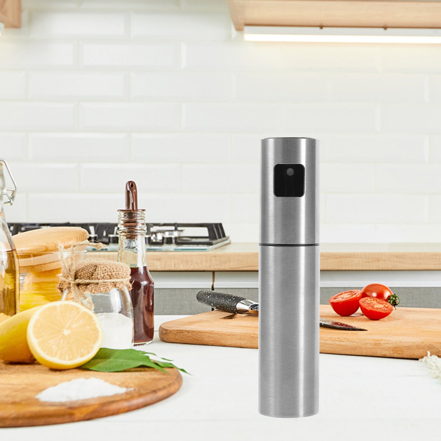 Oil Sprayer for Cooking - Stainless Steel & Glass Oil Dispenser (100ml)