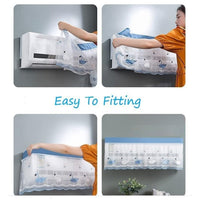 Ac Cover Air Conditioning Dust Cover Folding Designer (Approx 1 Ton  1 Pc  Ac Curtain  Mix Design) - LootFaat