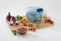 Manual Stainless Steel Blades Compact Hand Held Vegetable Chopperslicer (Brown Package Box) - LootFaat