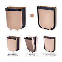 Hanging Trash Can For Kitchen Cabinet Door Small Collapsible Foldable Waste Bins Hanging Trash Holder For Bathroom Bedroom Office Car Portable.
