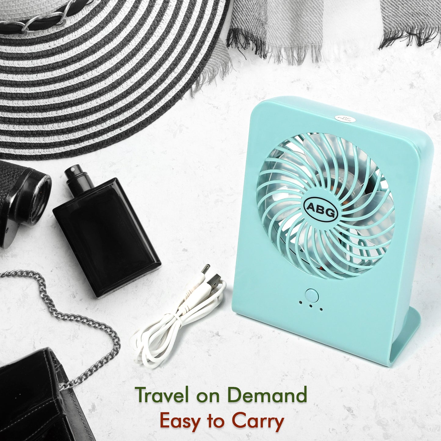 Portable Desk Fan Big Table Fan 3 Step Speed Setting Fan Personal Desk Fan Suitable For Office  School  Home Use (Battery Not Include) - LootFaat