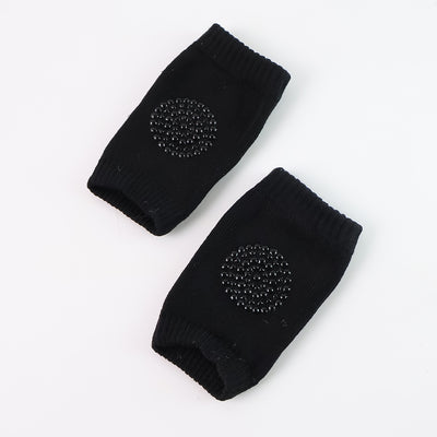 Black Wool Knit Toddler Leg Warmers - Knee Protection - second image