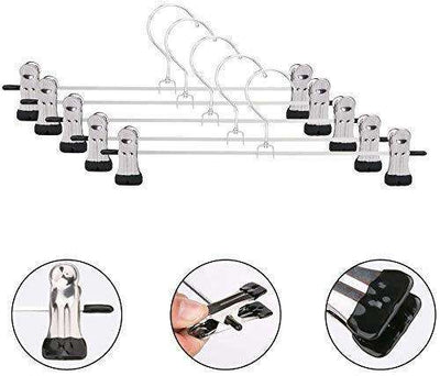 Hangers With 2-adjustable Anti-rust Clips (Pack Of 12) - second image