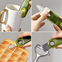 3in1 Multifunctional Cleaning Brush Bottle Cleaning Brush Cup Cleaner Brush For Bottle Cup Cover Lid Home Kitchen Cleaning Tool (1 Pc) - LootFaat