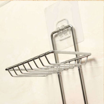 Kitchen & Bathroom Soap Rack with 2 Hooks - Soap Saver & Organizer - second image