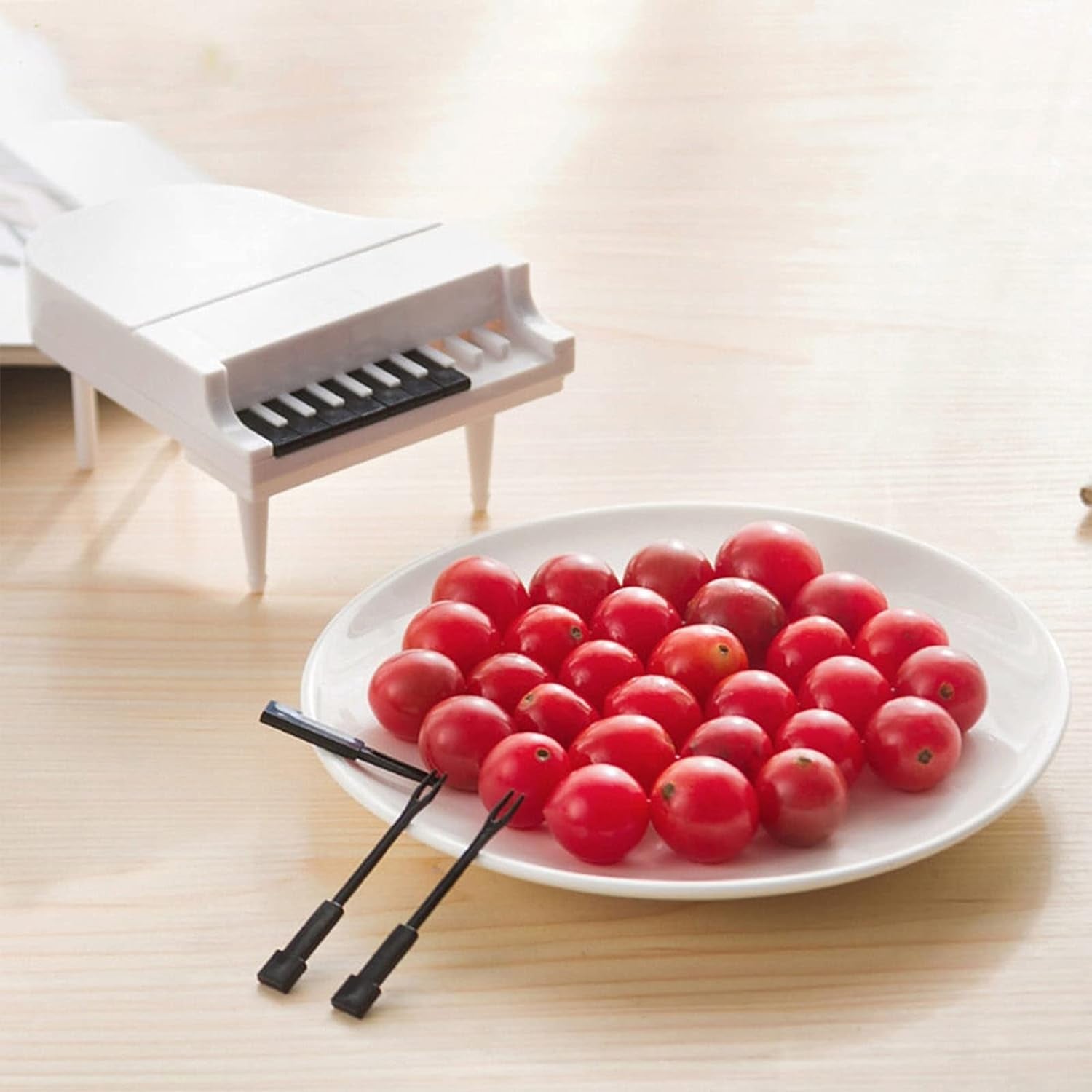 10pcslot Creative Piano Fruit Forks Set Food Sticks For Dessert Fruit Snack Picking Kitchen Dining Tools (10 Pc Set) - LootFaat