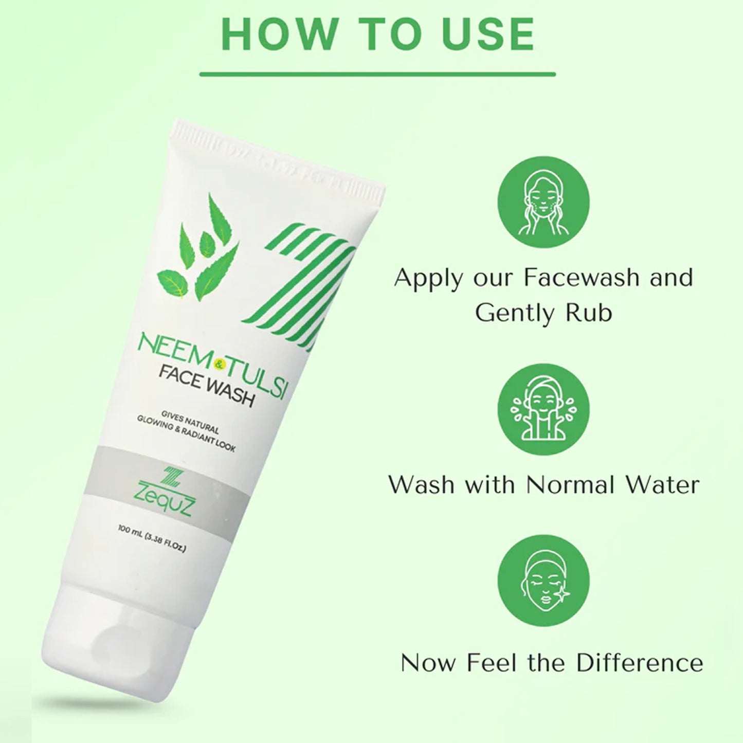 Zequz Neem  Tulsi Face Wash - (1 Pc  100 Ml)