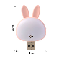 Cute Usb Rabbit Night Light With Sound  Voice Activation
