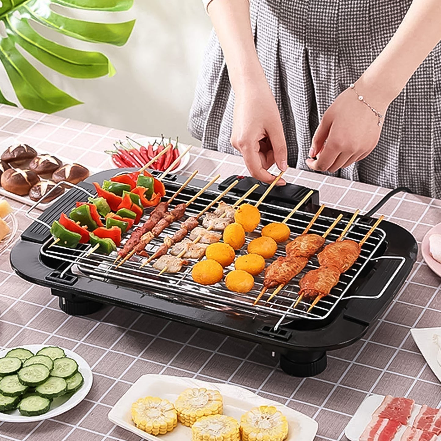 Electric Barbecue Grill 2000w (1 Pc) - LootFaat