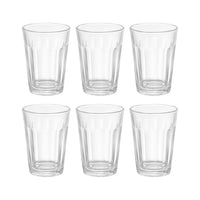 Supermom Plastic Chai Pyali Transparent Tea Glass Set (130ml  6 Pc)