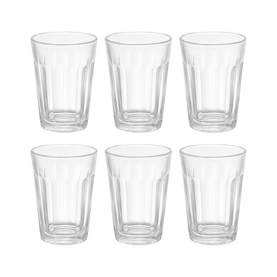 Supermom Plastic Chai Pyali Transparent Tea Glass Set (130ml  6 Pc)