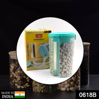 3 In 1 Transparent Air Tight Storage Dispenser Container (With Color Box) - LootFaat