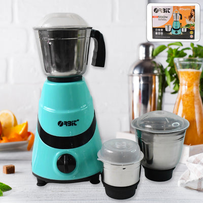 Orbit 550W Mixer Grinder - 3 Stainless Steel Jars